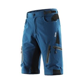 Outdoor Mountaineering Downhill Off Road Mountain Bike Five Point Cycling Shorts (Option: Dark Blue-Asian Size L)