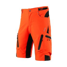 Outdoor Mountaineering Downhill Off Road Mountain Bike Five Point Cycling Shorts (Option: Orange-Asian Size XL)