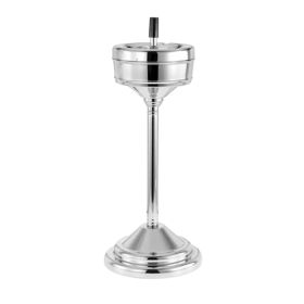 Floor Toilet Ashtray Vertical Rotary Cover Personality Fashion Elevator Ktv Toilet Living Room Ashtray (Option: Silver-Size See Introduction)