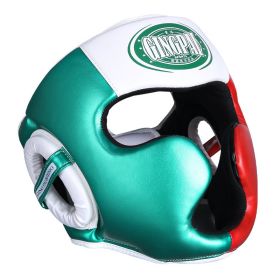 Free Combat Protective Gear Motorcycle Helmet Gogglesoutdoor Riding Removable Mask Boxing Helmet Cover (Option: Double Red Green-L)