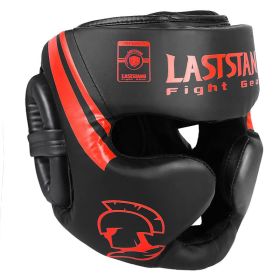 Free Combat Protective Gear Motorcycle Helmet Gogglesoutdoor Riding Removable Mask Boxing Helmet Cover (Option: Professional Coach Red-L)