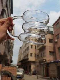 Simple Cute Beverage Cup (Option: 430ml Circle Handle Cup)