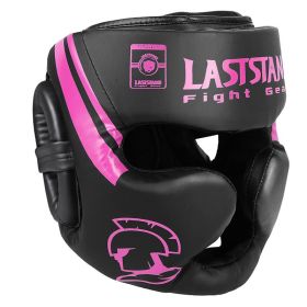 Free Combat Protective Gear Motorcycle Helmet Gogglesoutdoor Riding Removable Mask Boxing Helmet Cover (Option: Professional Coach Style Pink-L)