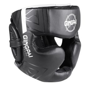 Free Combat Protective Gear Motorcycle Helmet Gogglesoutdoor Riding Removable Mask Boxing Helmet Cover (Option: Upgrading A Black White-M)
