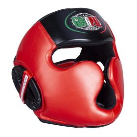 Free Combat Protective Gear Motorcycle Helmet Gogglesoutdoor Riding Removable Mask Boxing Helmet Cover (Option: Double Red-L)