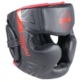 Free Combat Protective Gear Motorcycle Helmet Gogglesoutdoor Riding Removable Mask Boxing Helmet Cover (Option: Upgrading A Black Red-L)