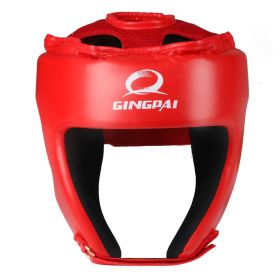 Free Combat Protective Gear Motorcycle Helmet Gogglesoutdoor Riding Removable Mask Boxing Helmet Cover (Option: Junior Red-L)