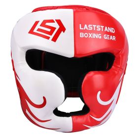 Free Combat Protective Gear Motorcycle Helmet Gogglesoutdoor Riding Removable Mask Boxing Helmet Cover (Option: Training Thickened Red-L)