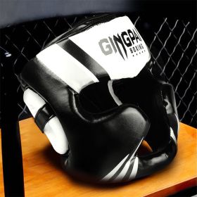 Free Combat Protective Gear Motorcycle Helmet Gogglesoutdoor Riding Removable Mask Boxing Helmet Cover (Option: Professional Black-L)
