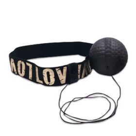 Boxing Speed Ball; Head-mounted PU Punch Ball MMA Sanda Training; Hand Eye Reaction; Home Sandbag Muay; Thai Boxer Fitness Equipment (Color: Black Set, Material: PU)