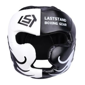 Free Combat Protective Gear Motorcycle Helmet Gogglesoutdoor Riding Removable Mask Boxing Helmet Cover (Option: Training Thickened Black-S)